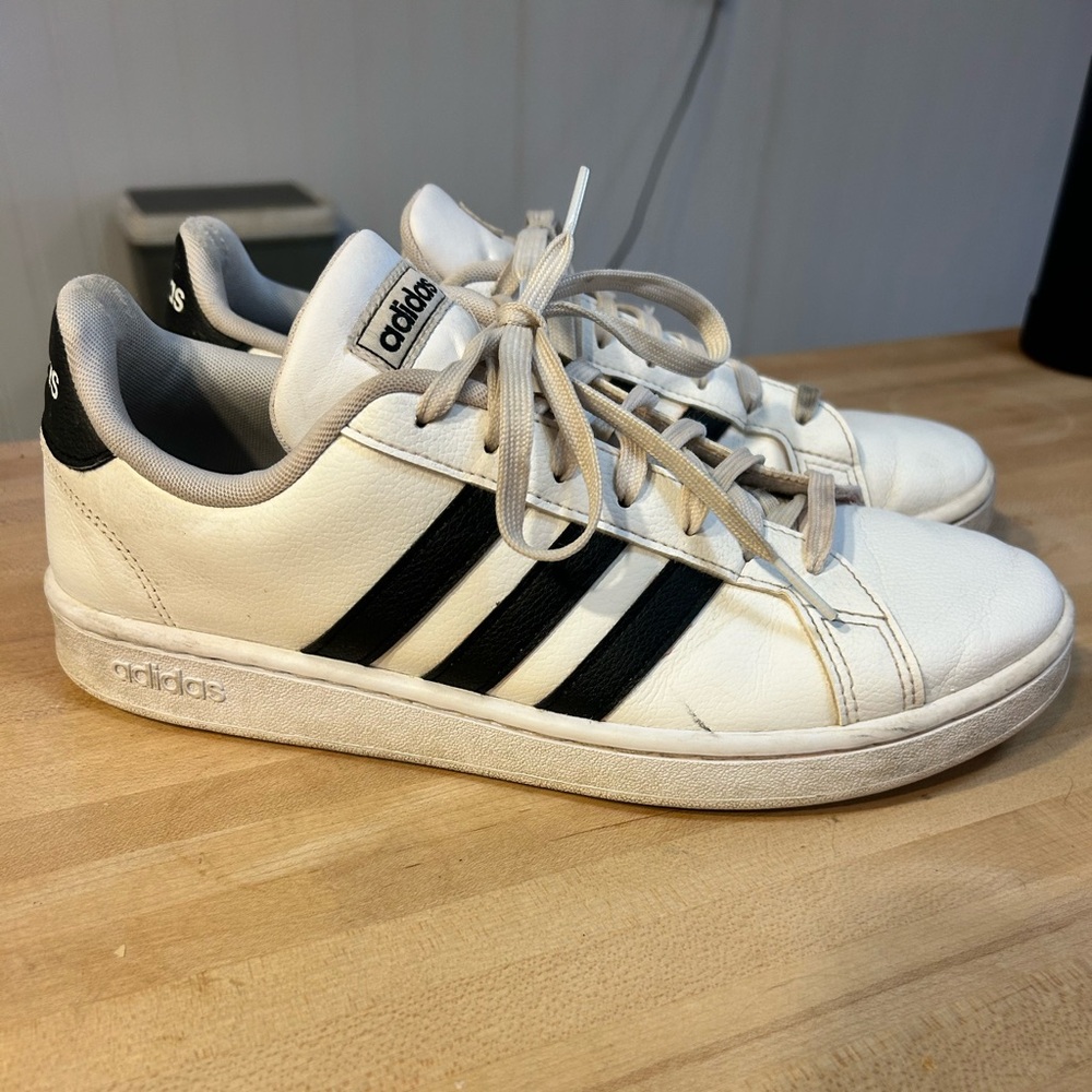 Adidas Classic Grand Court White and Black Trainers Sneakers Women’s